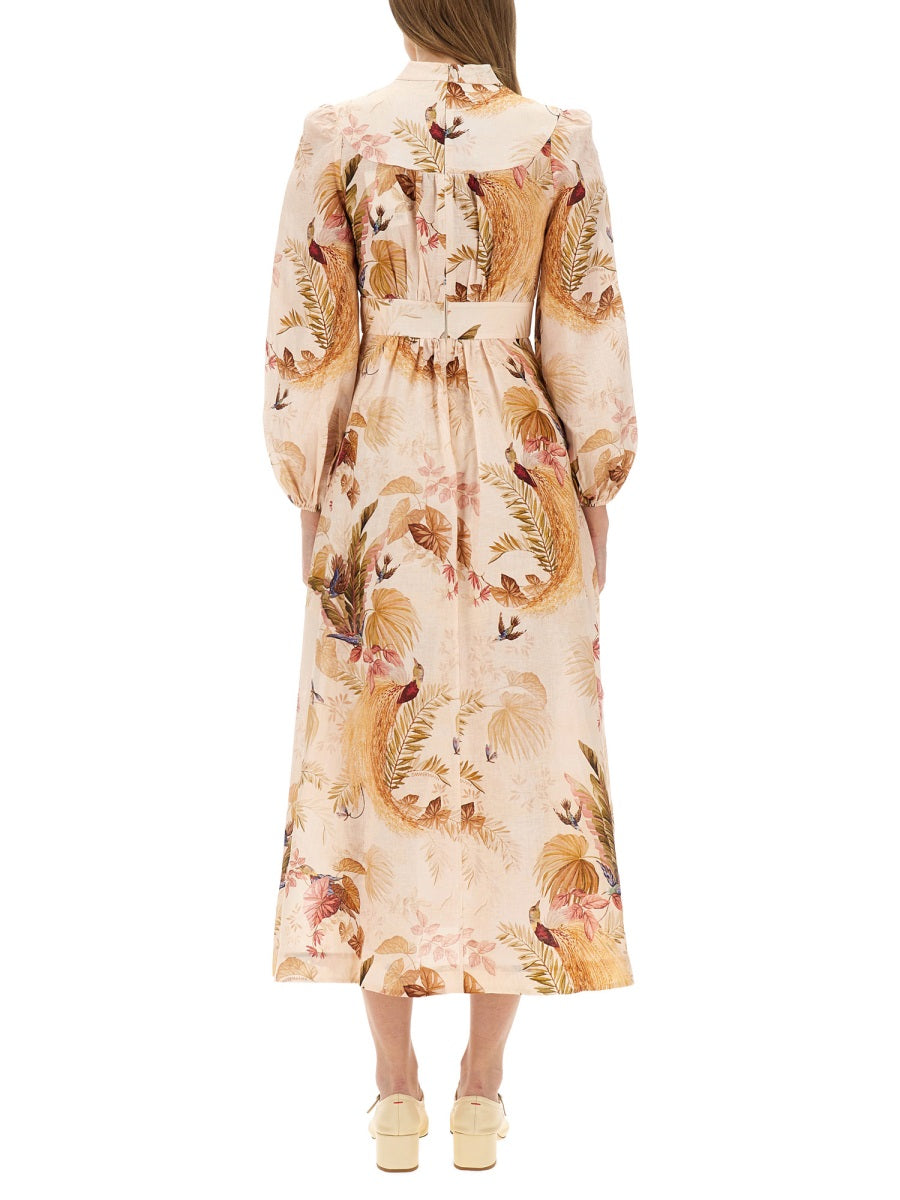 Zimmermann Women "Ascension Plunge" Midi Dress ZIMMERMANN
