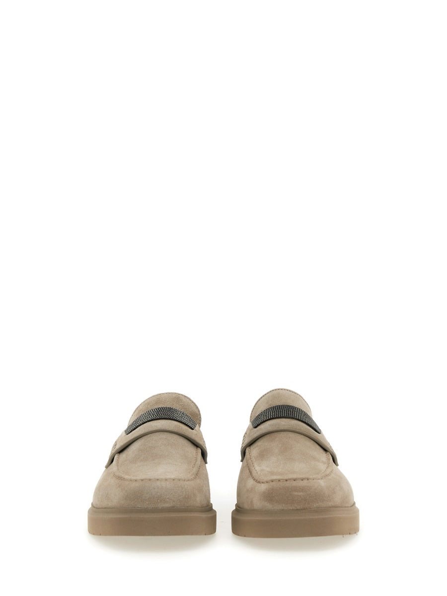 Brunello Cucinelli Women Suede "Penny" Loafer BRUNELLO CUCINELLI