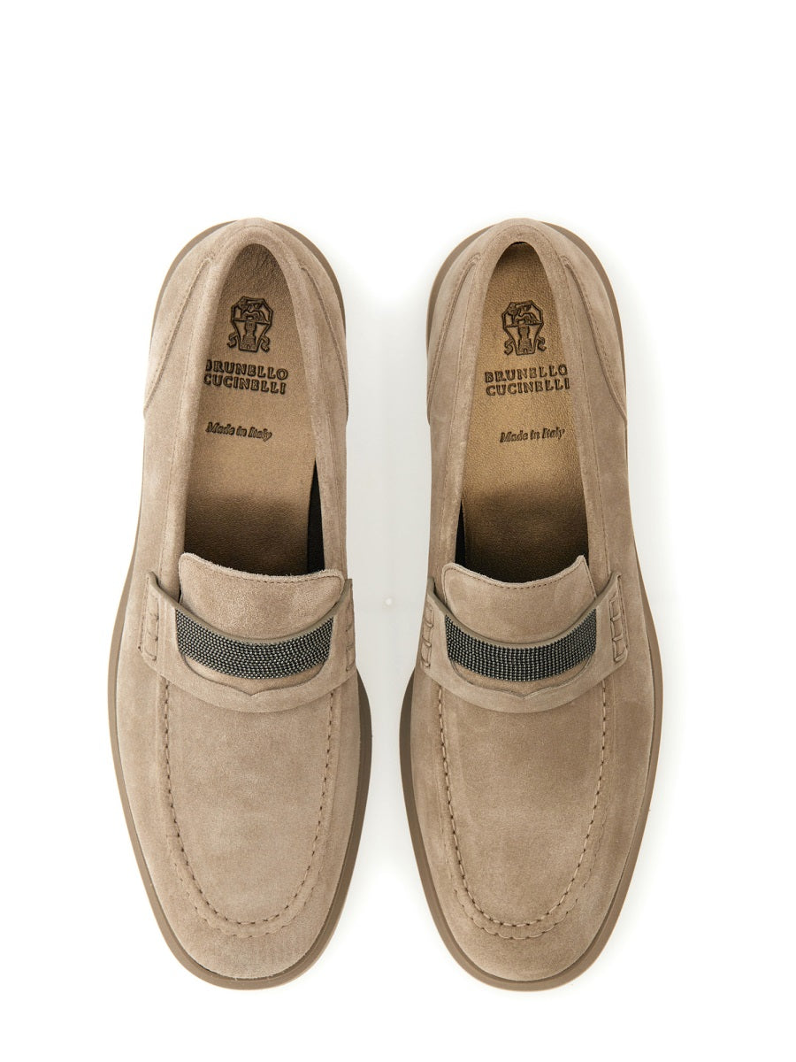 Brunello Cucinelli Women Suede "Penny" Loafer BRUNELLO CUCINELLI
