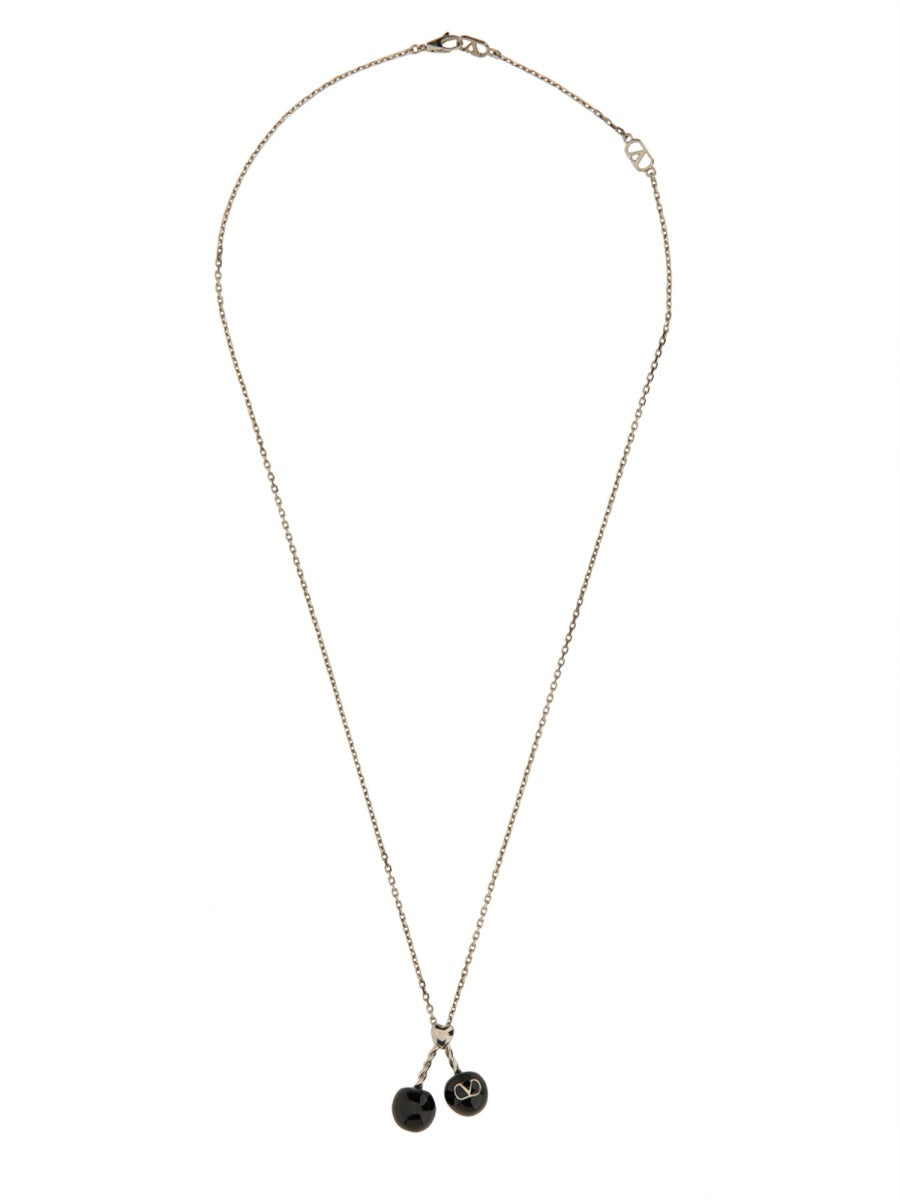 Valentino Garavani Men Chez Valentino Metal And Enamel Necklace VALENTINO GARAVANI