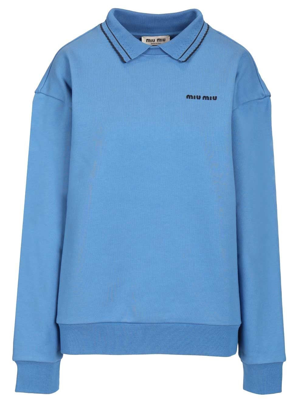 Miu Miu Women Sweatshirt With Embroidered Logo MIU MIU