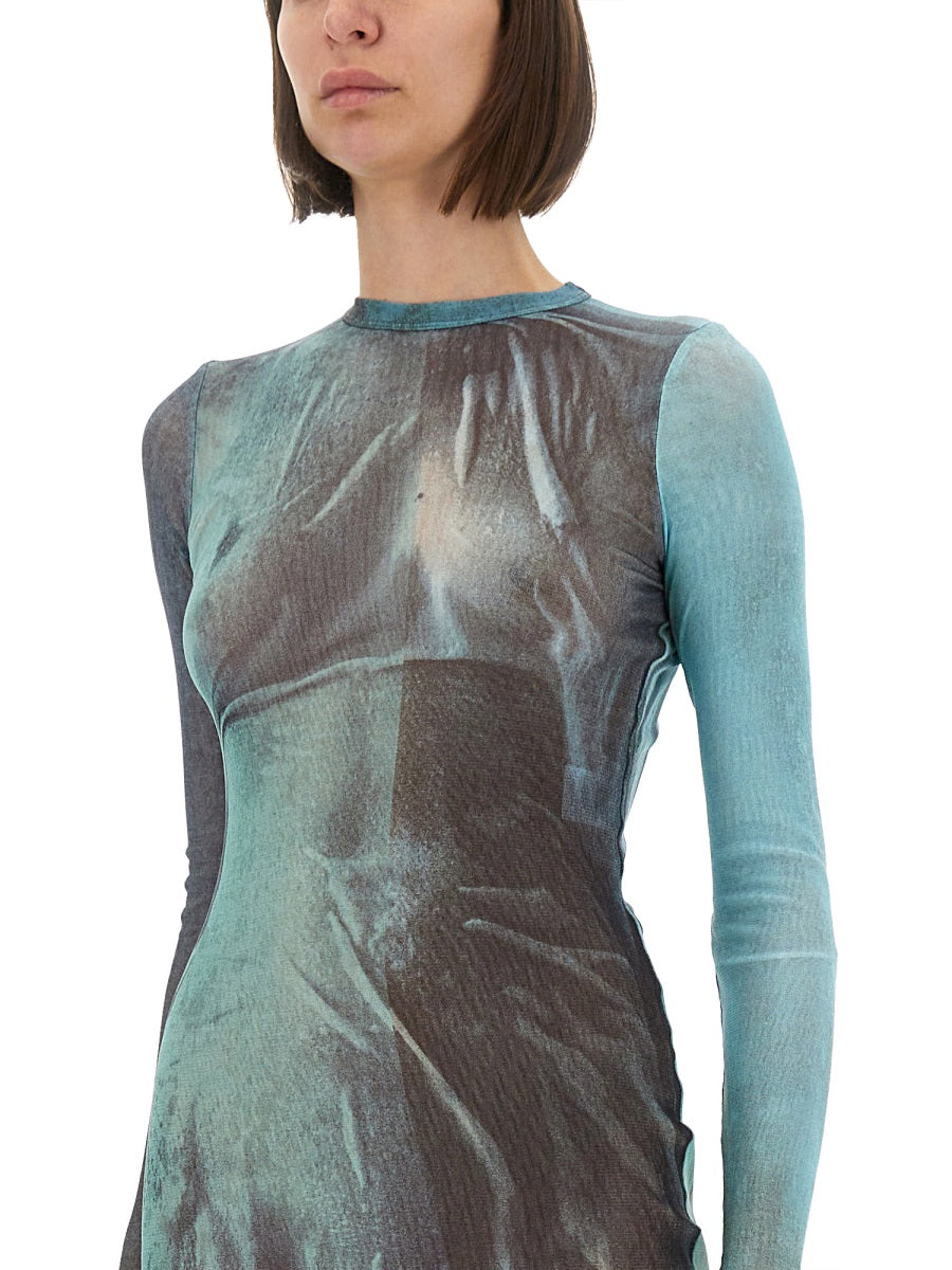 Jean Paul Gaultier Women "Water" Mesh Long Dress JEAN PAUL GAULTIER