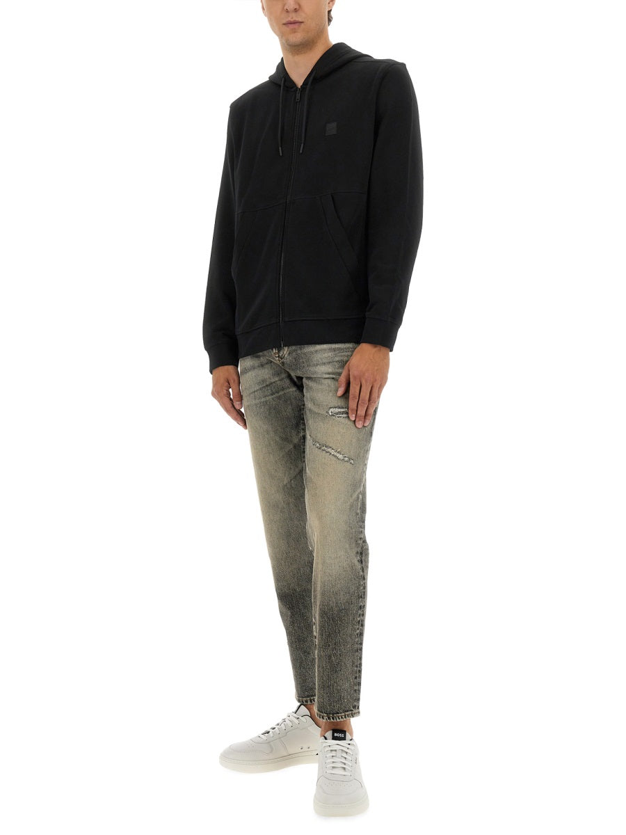 Boss Men Cotton Sweatshirt With Logo BOSS