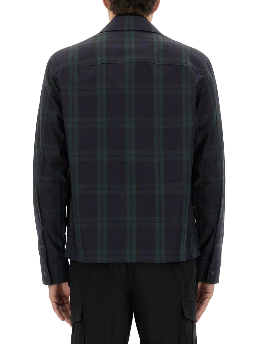 Moncler Men Checked Cotton Gabarine Shirt Jacket MONCLER