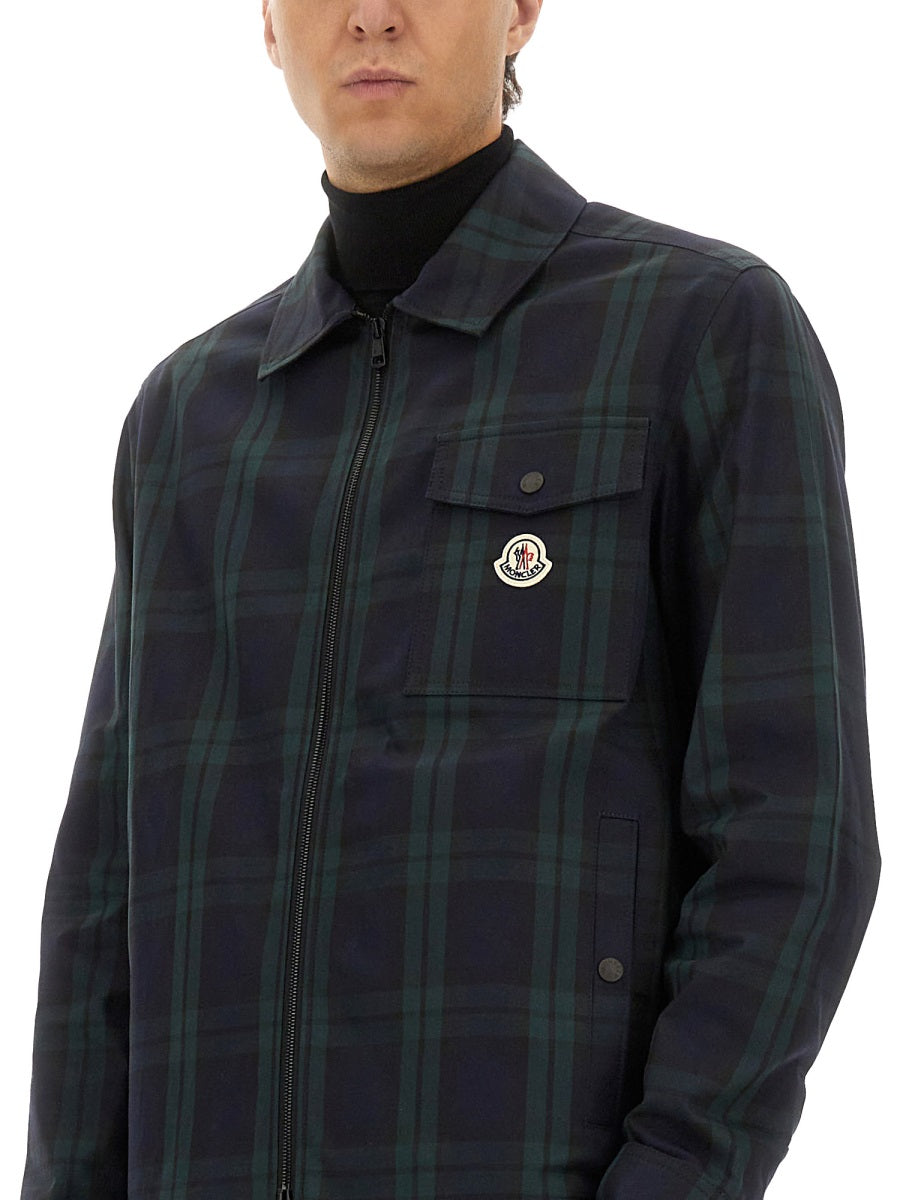 Moncler Men Checked Cotton Gabarine Shirt Jacket MONCLER