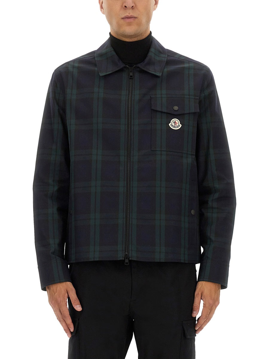Moncler Men Checked Cotton Gabarine Shirt Jacket MONCLER