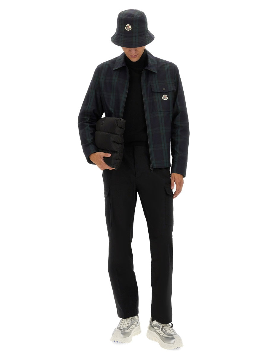 Moncler Men Checked Cotton Gabarine Shirt Jacket MONCLER