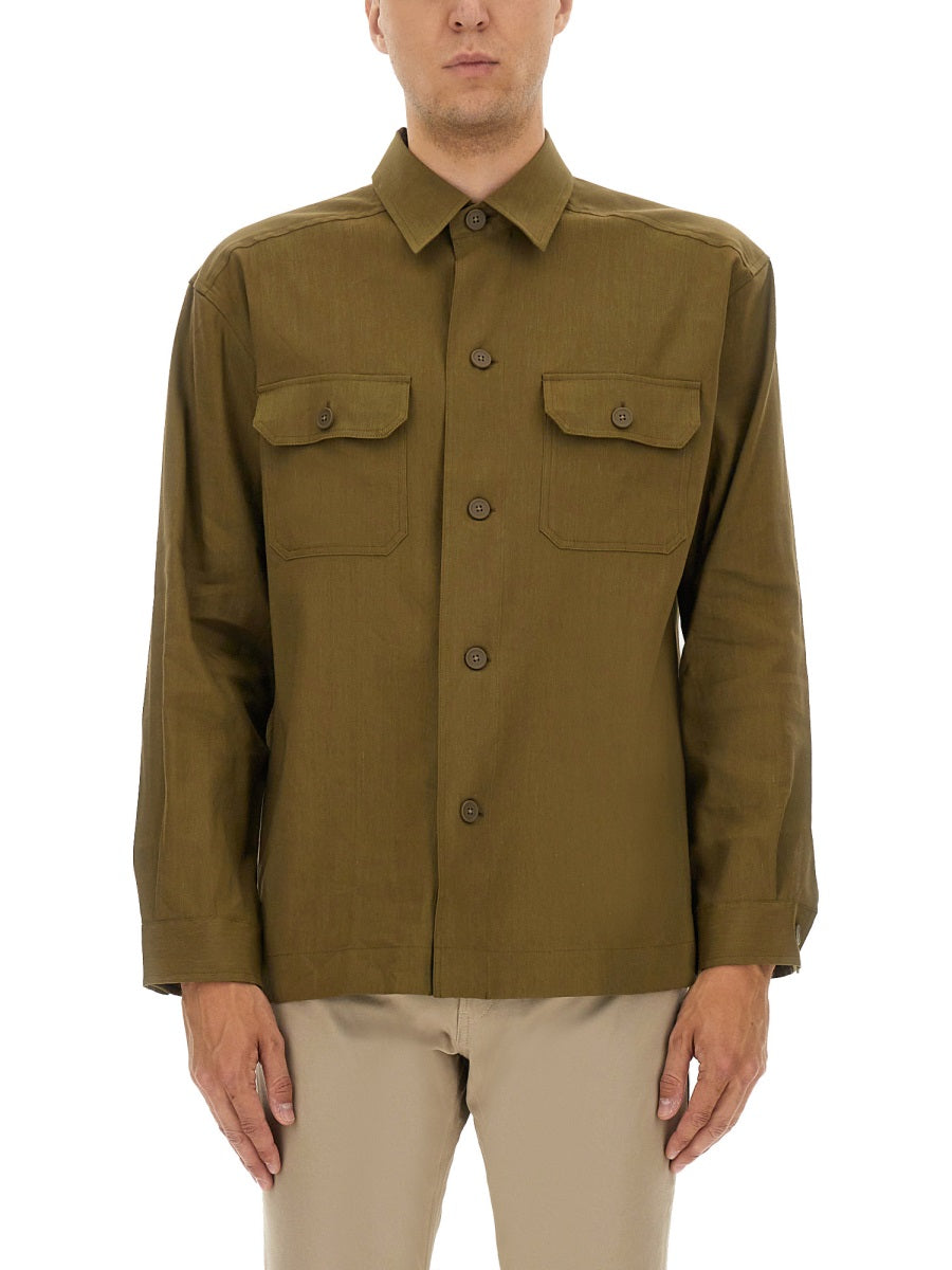 Boss Men Stretch Linen And Viscose Shirt BOSS
