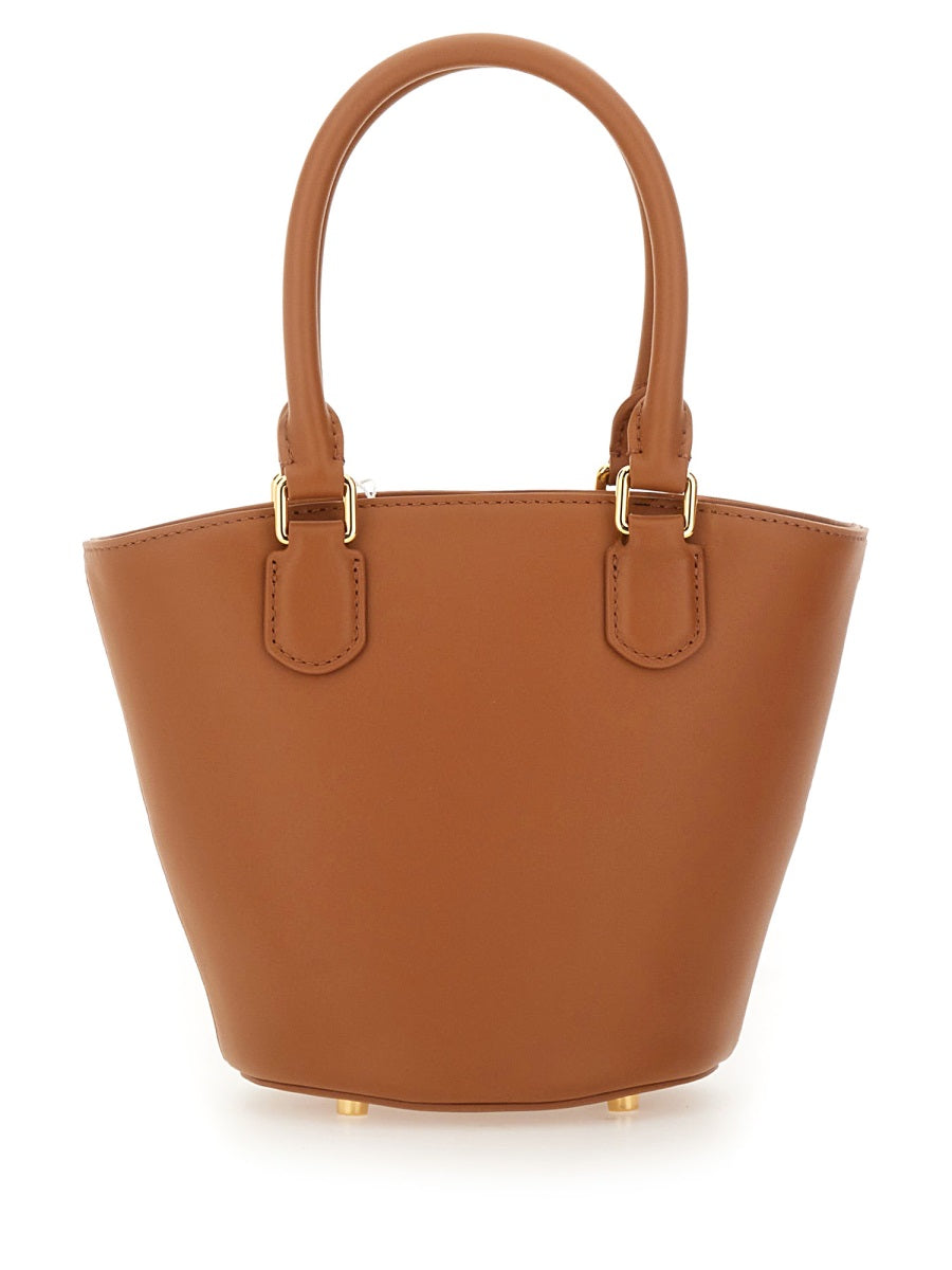 Self-Portrait Women Leather Tote Bag With Charm SELF-PORTRAIT