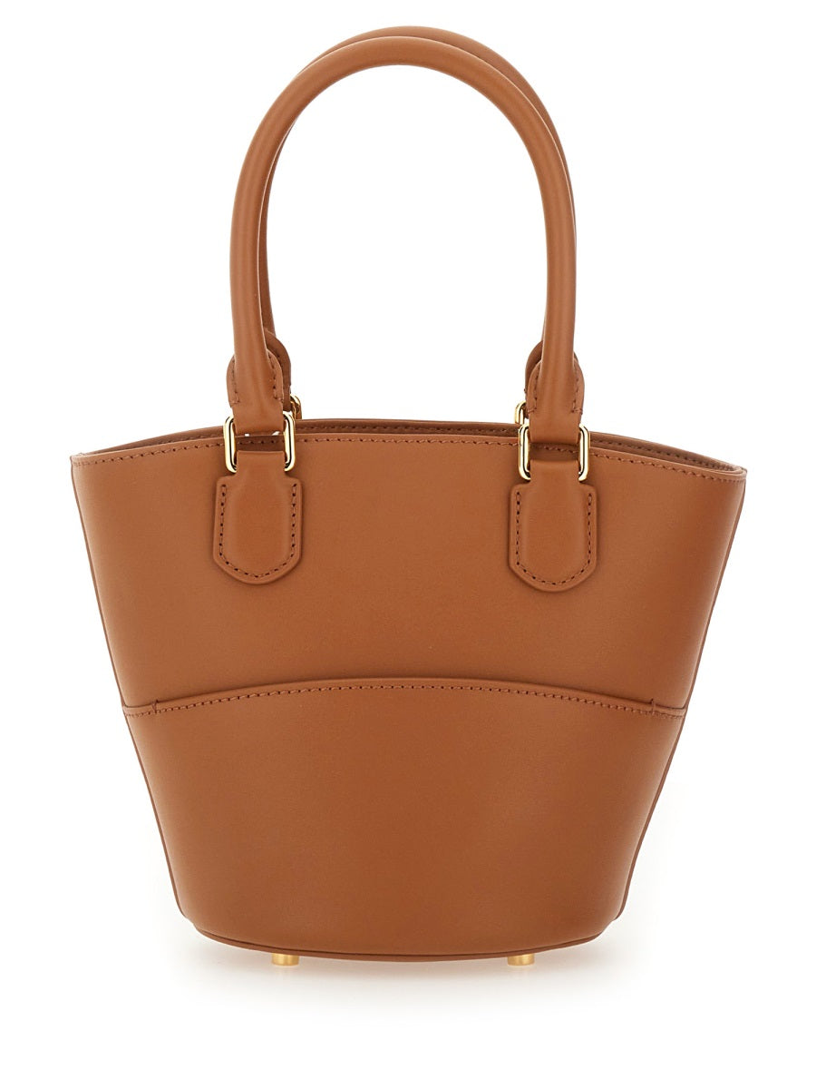 Self-Portrait Women Leather Tote Bag With Charm SELF-PORTRAIT