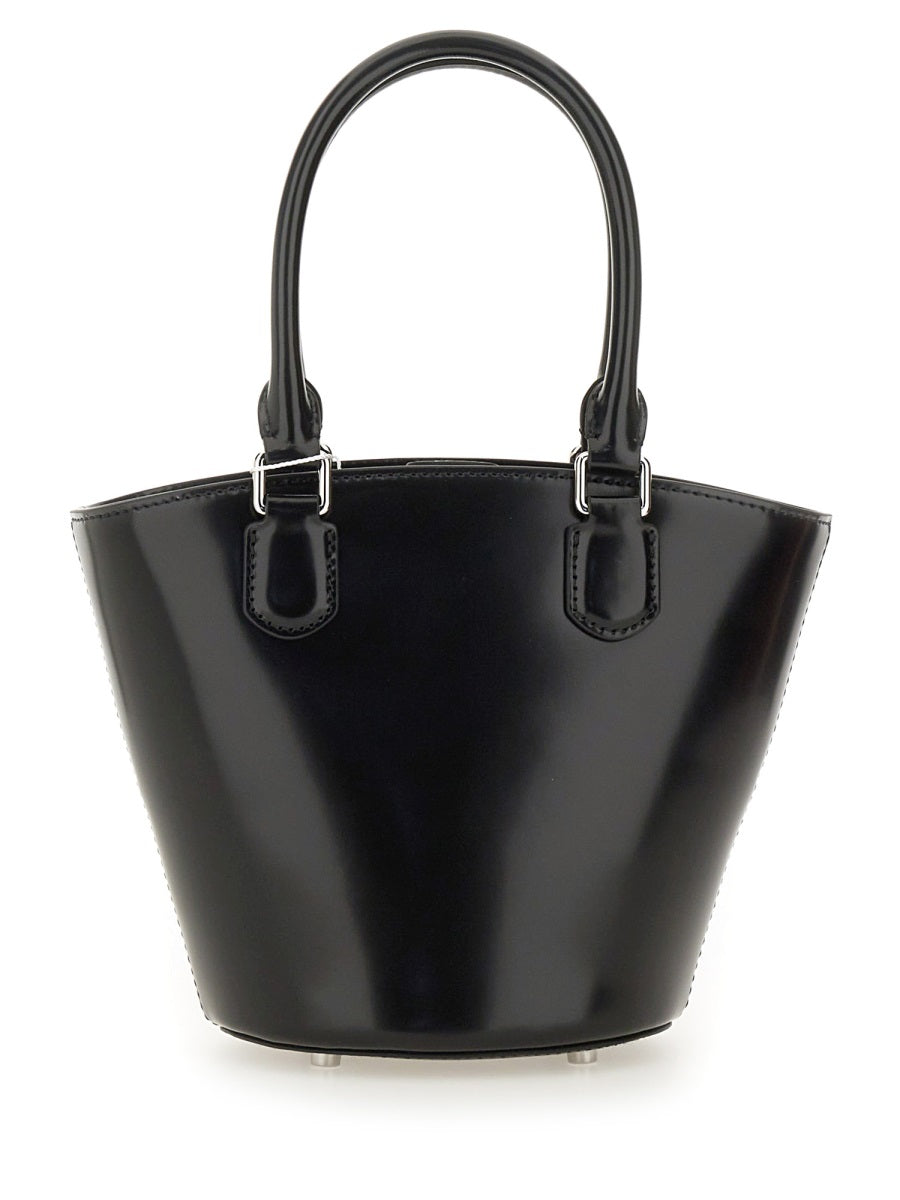 Self-Portrait Women Leather Tote Bag With Charm SELF-PORTRAIT
