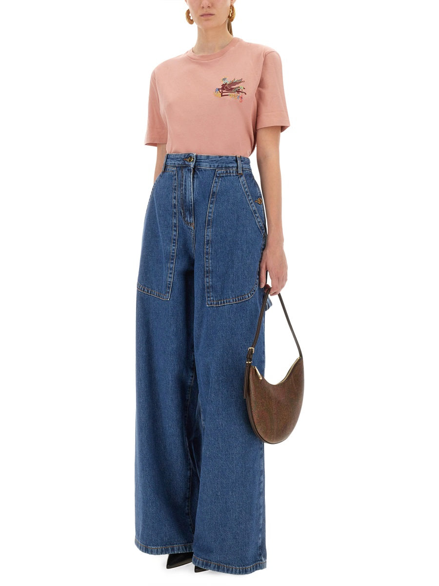 Etro Women T-Shirt With Pegasus ETRO