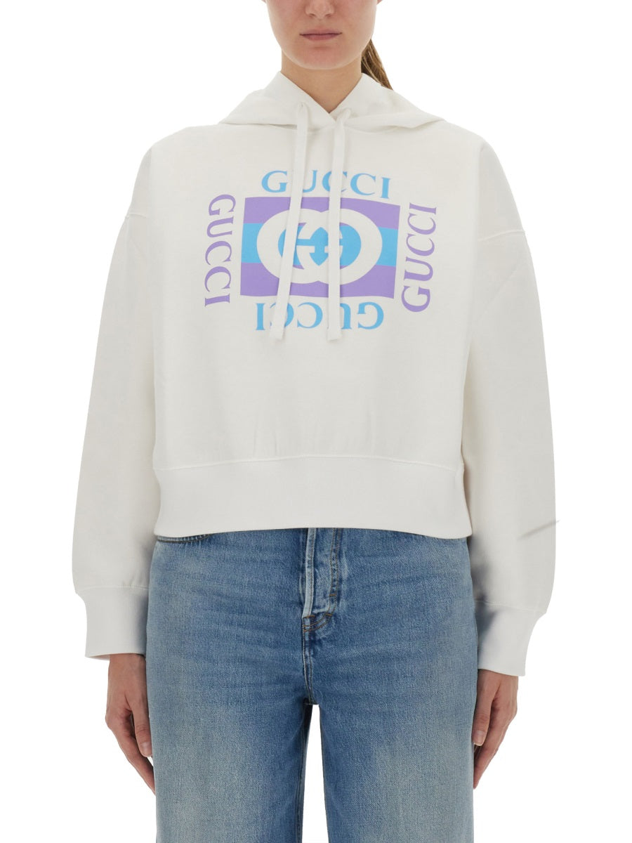 Gucci Women Printed Cotton Hoodie GUCCI