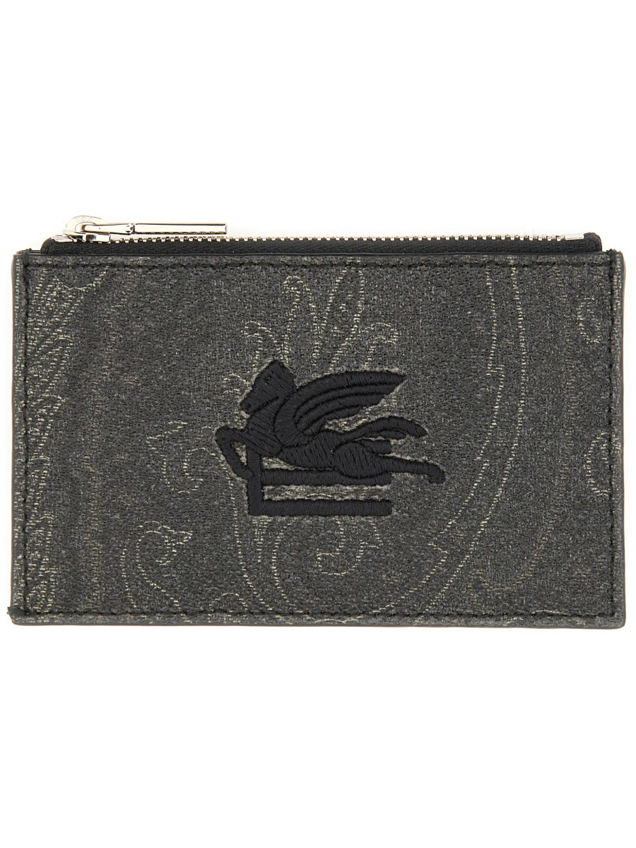 Etro Men Card Holder "Arnica" With Pegasus ETRO