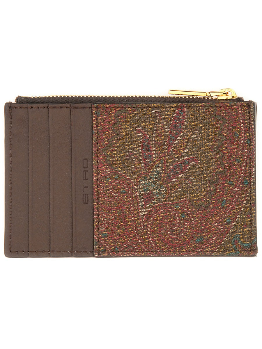 Etro Men Card Holder "Arnica" With Pegasus ETRO