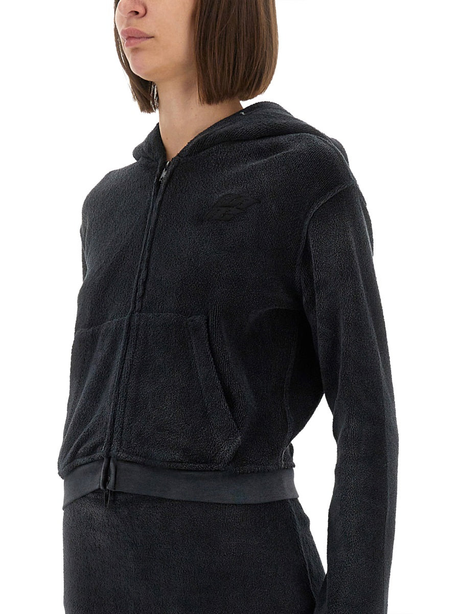 Alexander Wang Women Cotton Terry Sweatshirt With Zipper ALEXANDER WANG