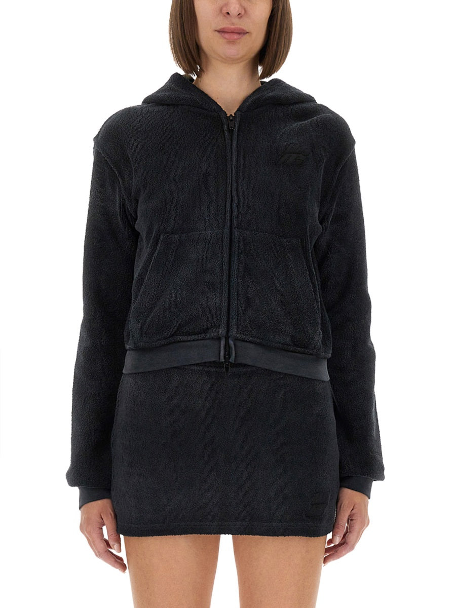 Alexander Wang Women Cotton Terry Sweatshirt With Zipper ALEXANDER WANG