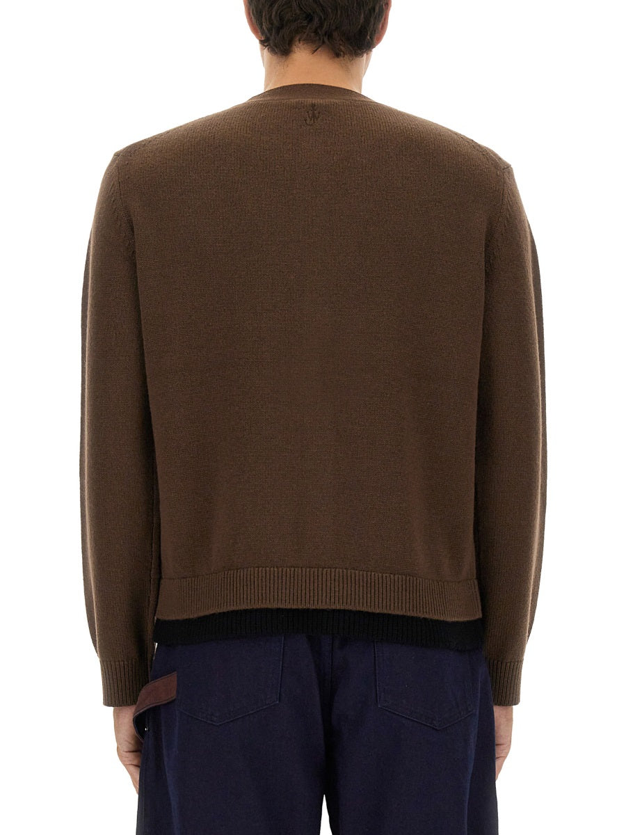 Jw Anderson Men Contrasting Layered Cardigan J.W. ANDERSON
