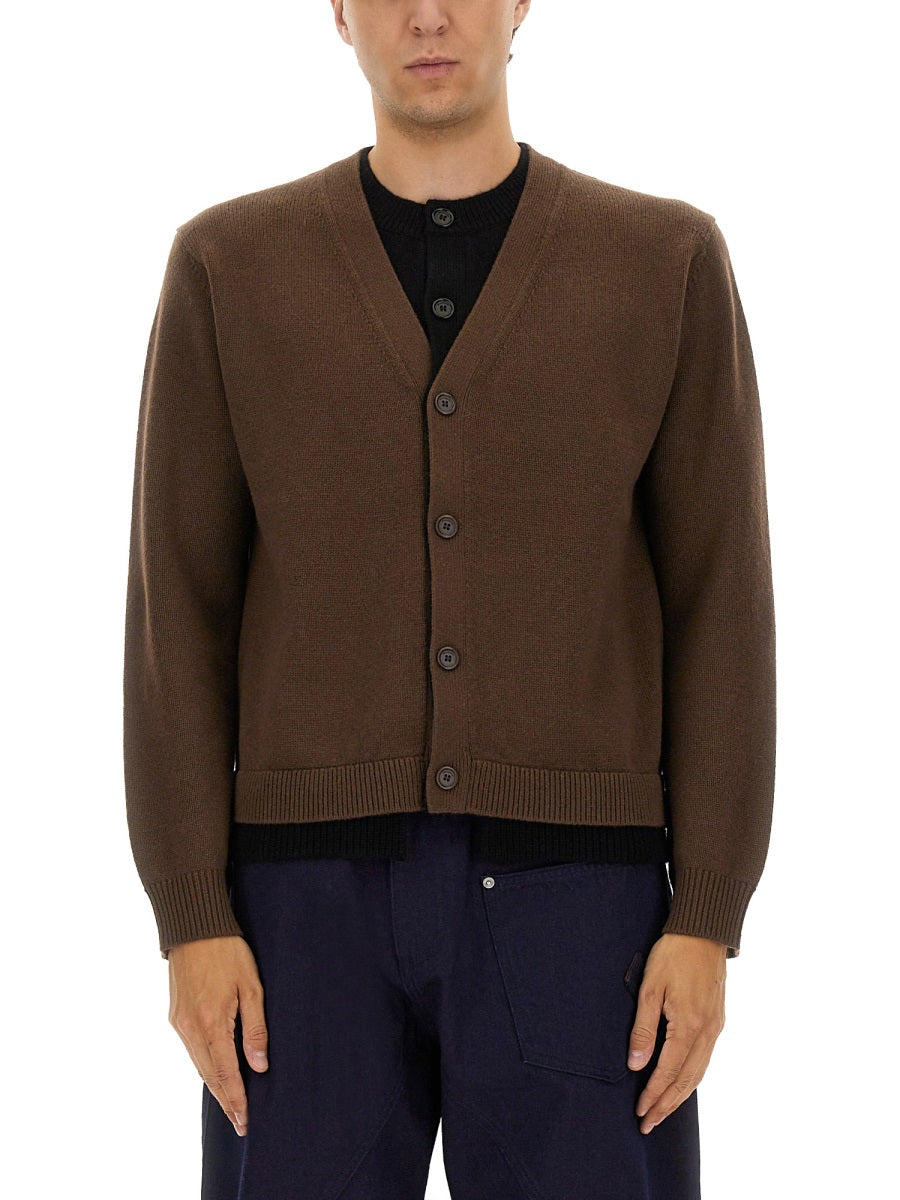 Jw Anderson Men Contrasting Layered Cardigan J.W. ANDERSON