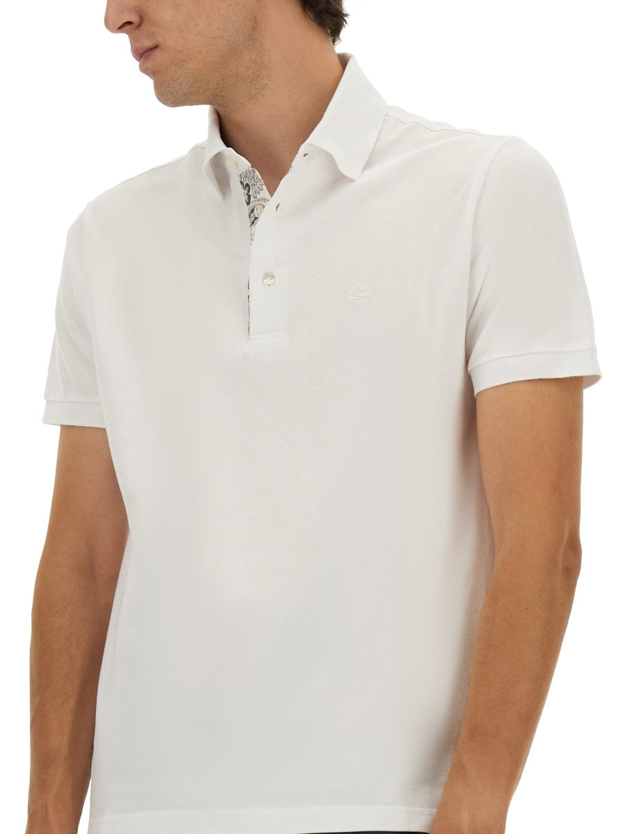 Etro Men Polo Shirt With Embroidered Pegasus ETRO