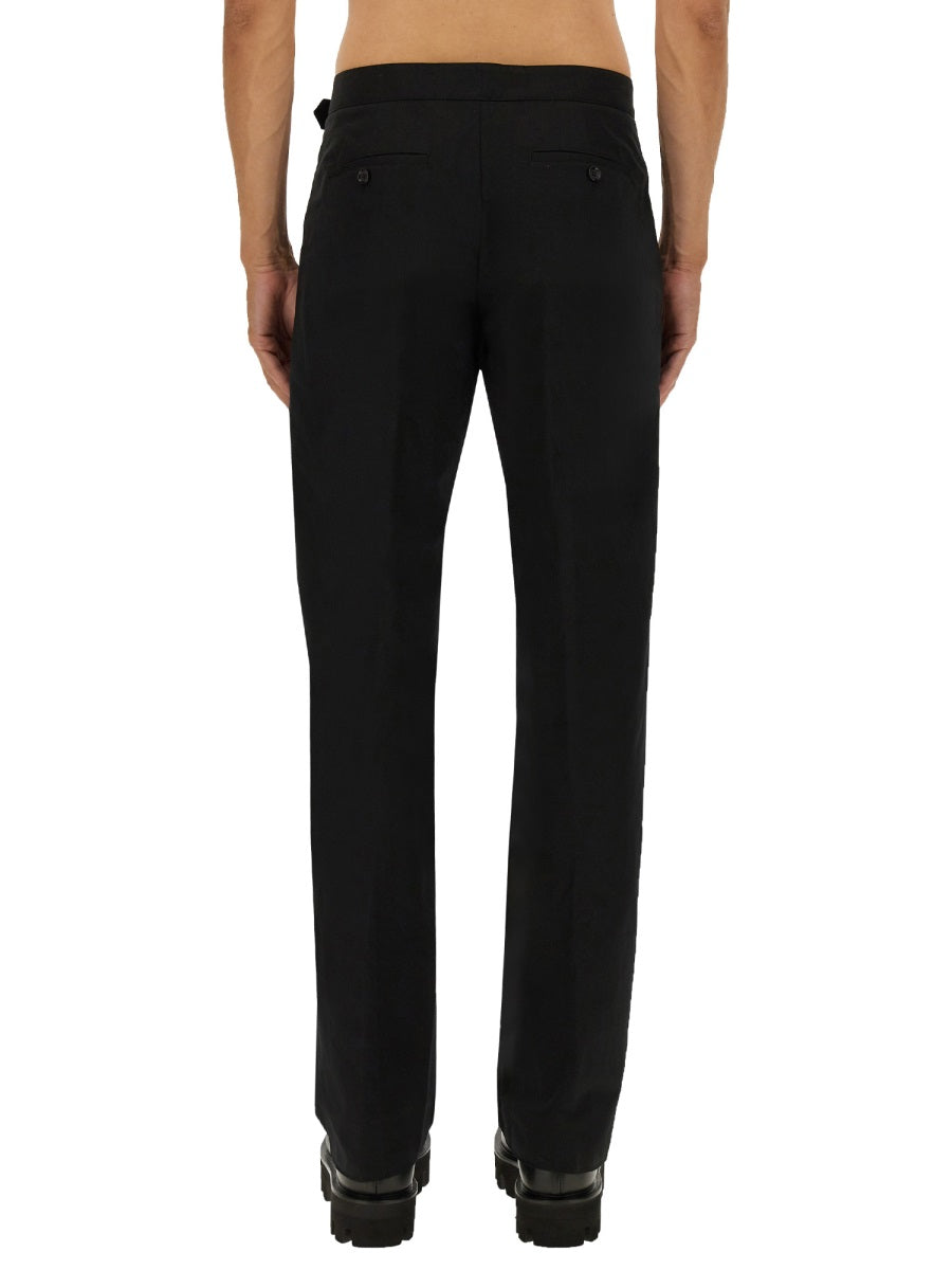 Alexander Mcqueen Men Pants With "T-Bar" Belt ALEXANDER MCQUEEN