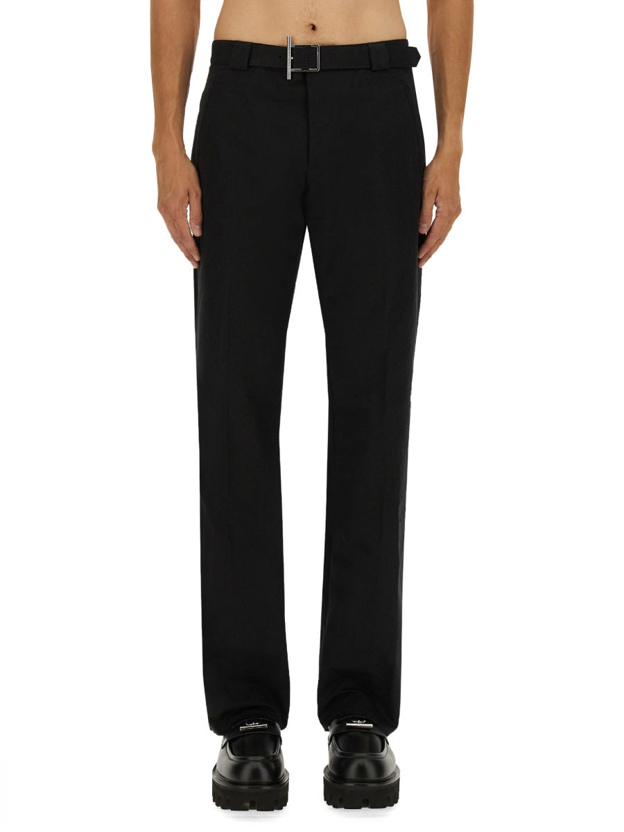 Alexander Mcqueen Men Pants With "T-Bar" Belt ALEXANDER MCQUEEN