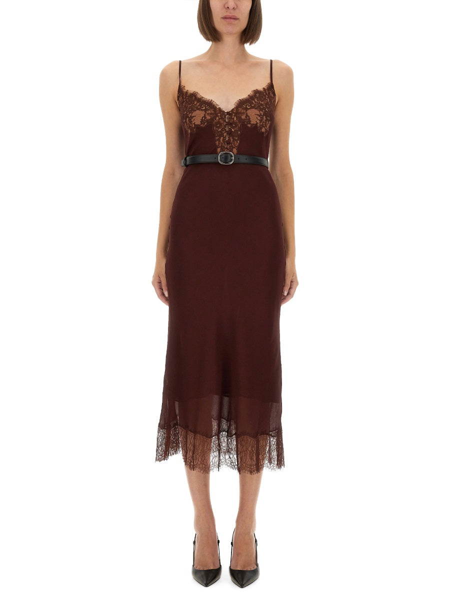 Self-Portrait Women Midi Dress With Lace Inserts SELF-PORTRAIT