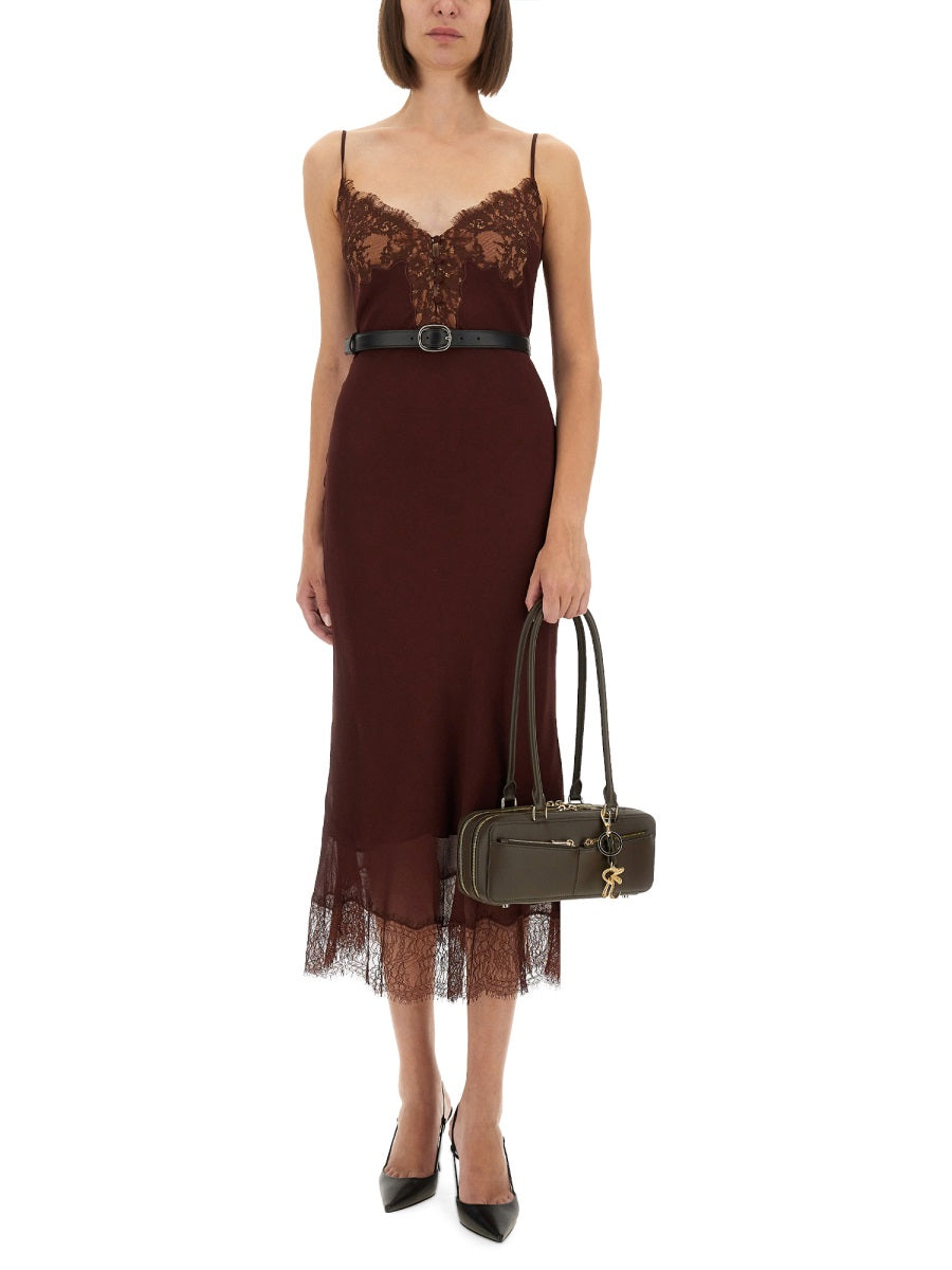 Self-Portrait Women Midi Dress With Lace Inserts SELF-PORTRAIT