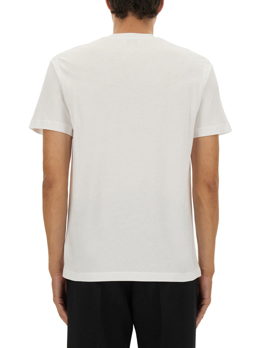 Moschino Men T-Shirt With Logo Ribbon MOSCHINO