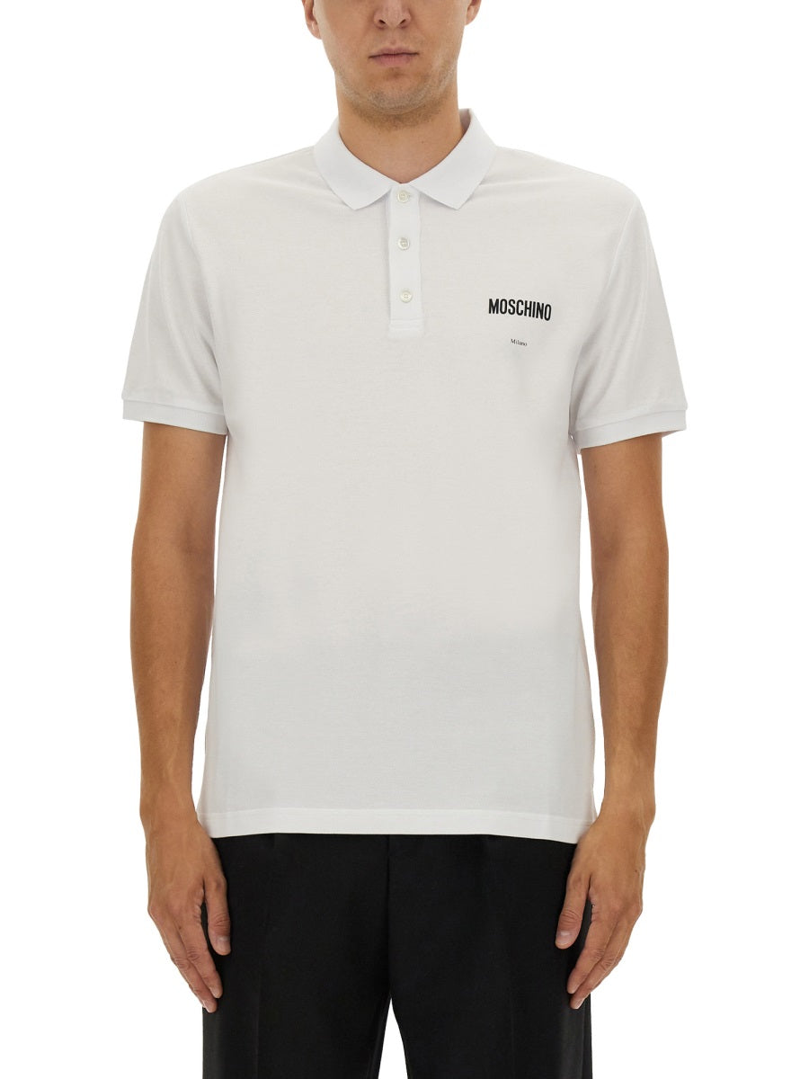 Moschino Men Cotton Pique Polo MOSCHINO