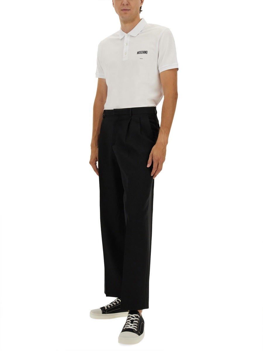 Moschino Men Cotton Pique Polo MOSCHINO