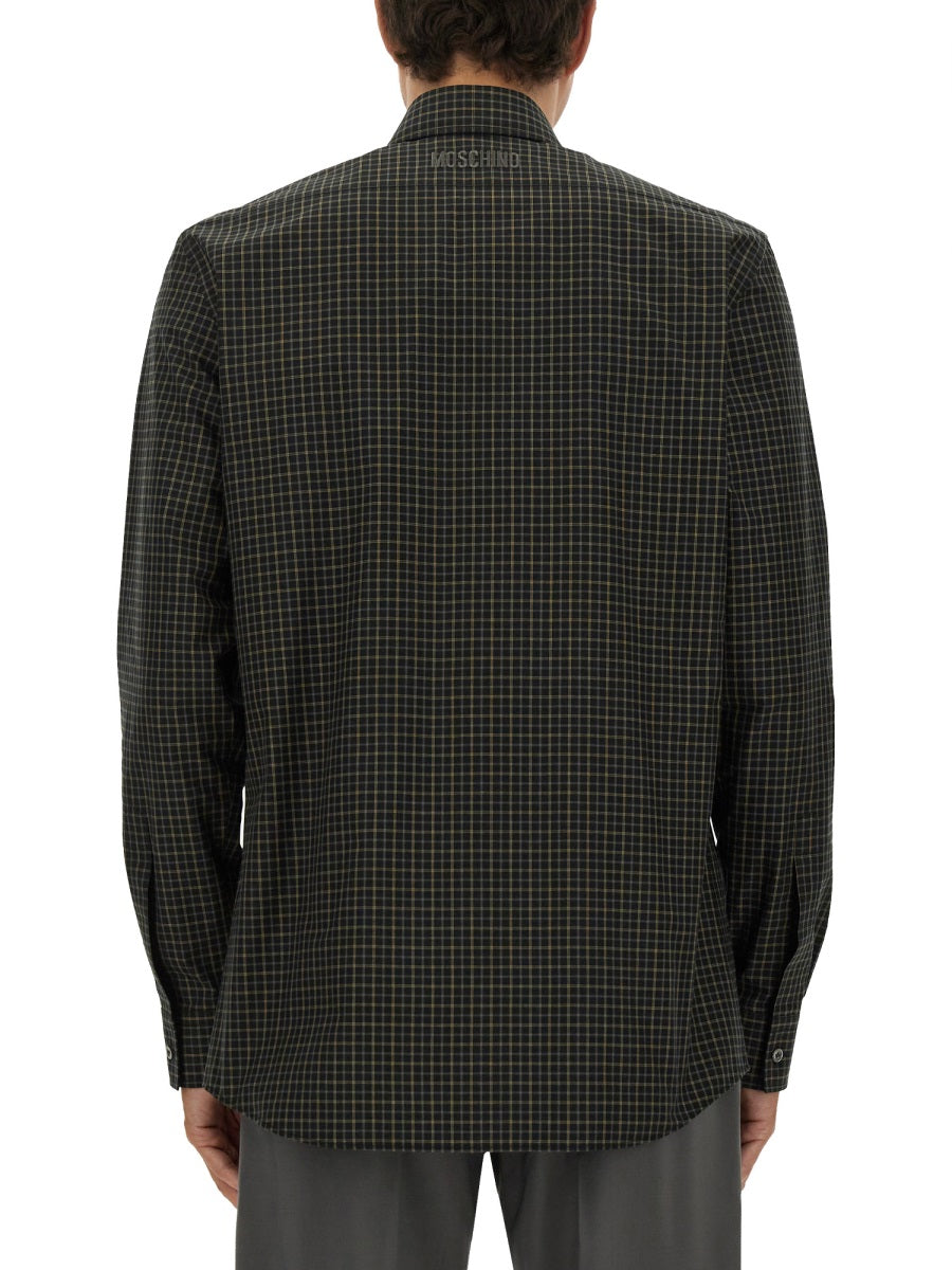 Moschino Men Shirt With Goose Embroidery MOSCHINO