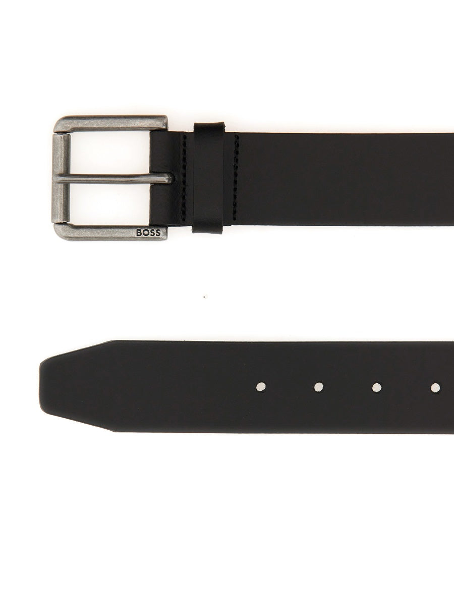 Boss Men Belt With Buckle BOSS