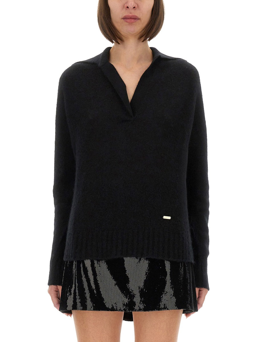 Tom Ford Women Cashmere And Silk Long Sleeve Polo Shirt TOM FORD