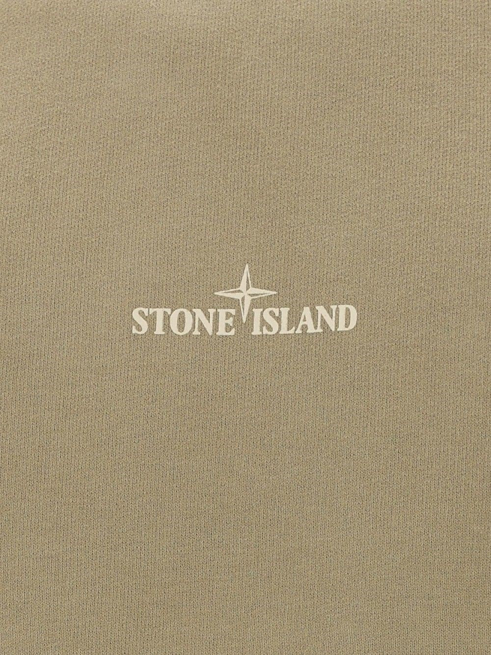 Stone Island Men Organic Cotton Fleece Crewneck Sweatshirt STONE ISLAND