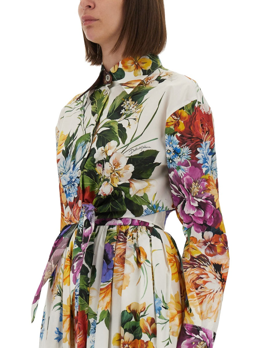Dolce & Gabbana Women Flower Bouquet Print Poplin Shirt DOLCE & GABBANA