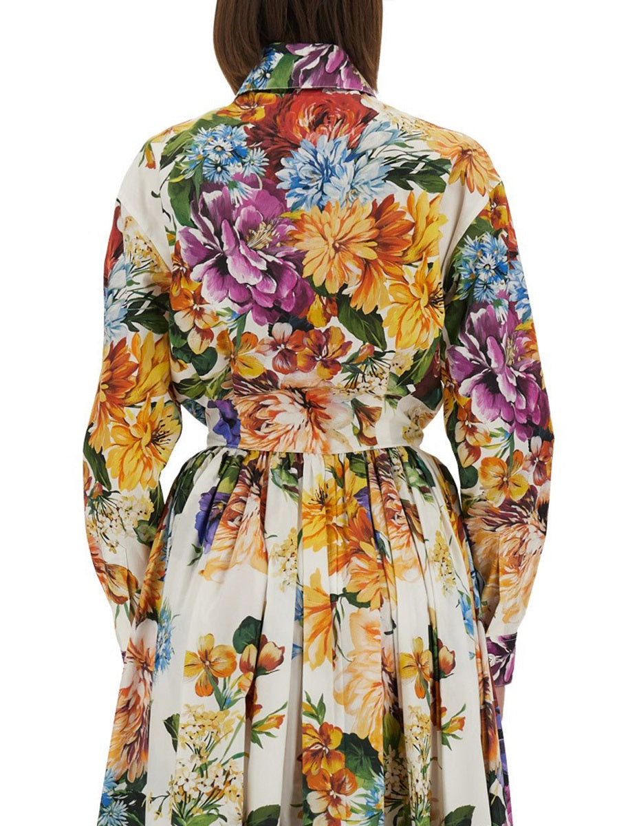 Dolce & Gabbana Women Flower Bouquet Print Poplin Shirt DOLCE & GABBANA