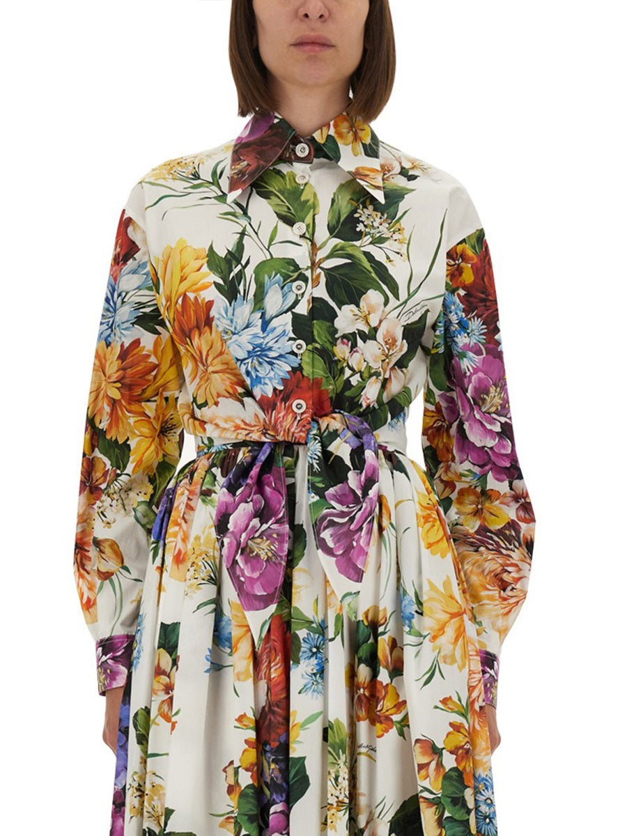Dolce & Gabbana Women Flower Bouquet Print Poplin Shirt DOLCE & GABBANA