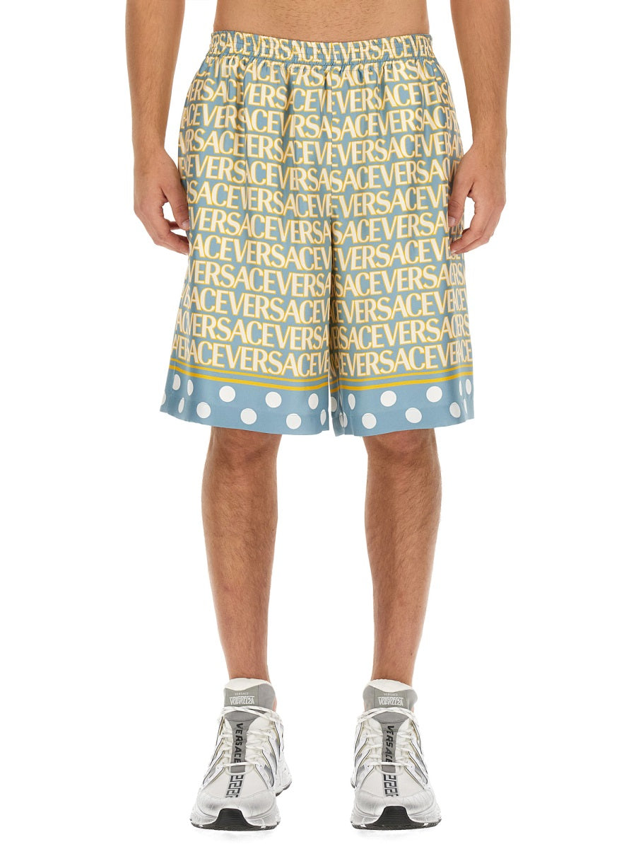 Versace Men Shorts With Logo VERSACE