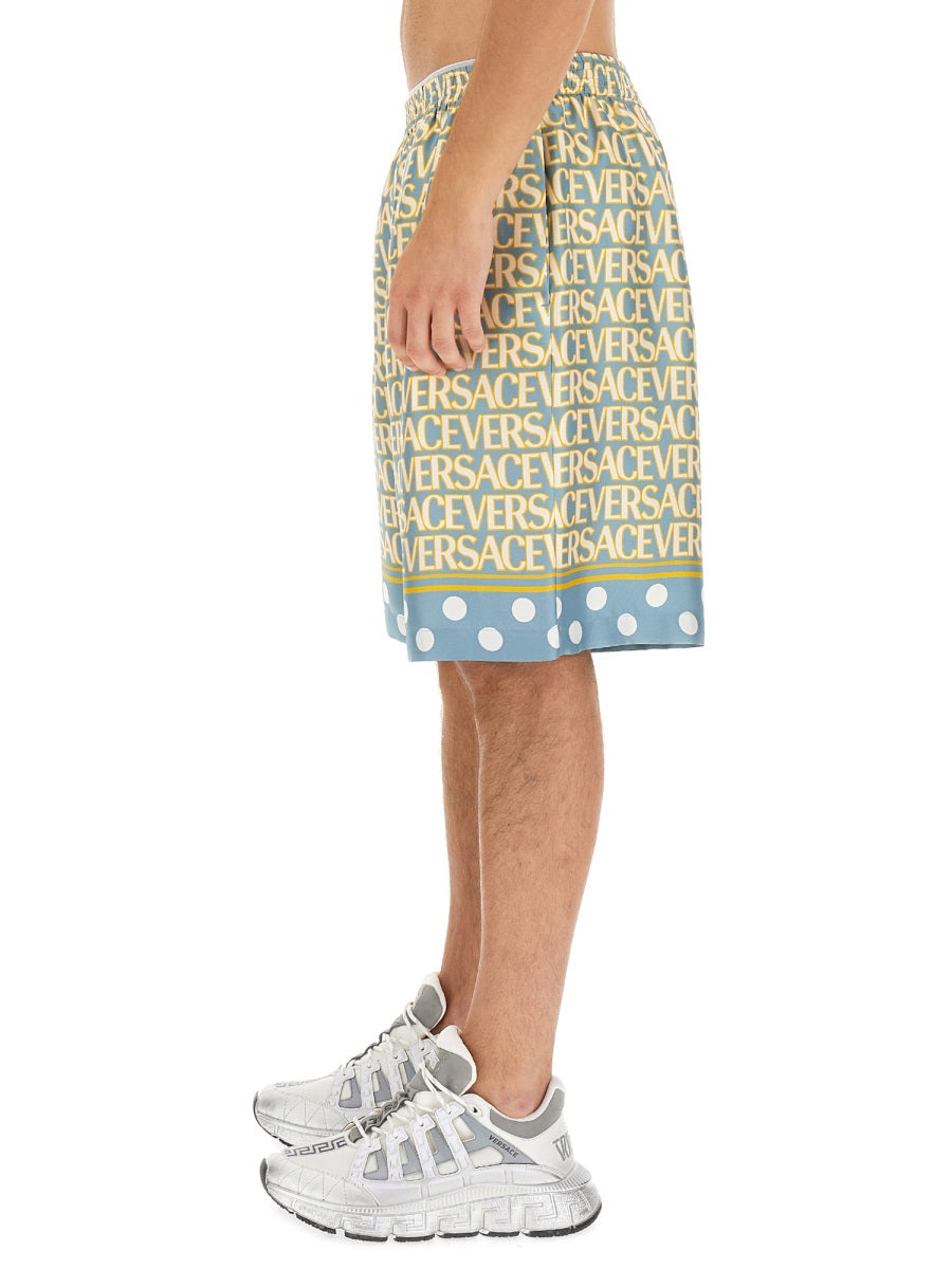 Versace Men Shorts With Logo VERSACE