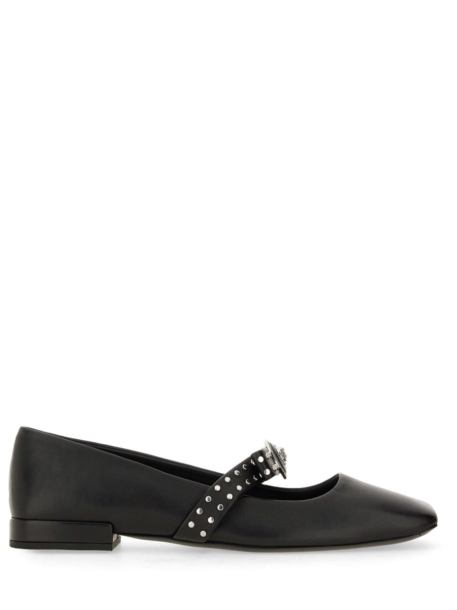 Versace Women Ballerina "Gianni" Ribbon With Studs VERSACE