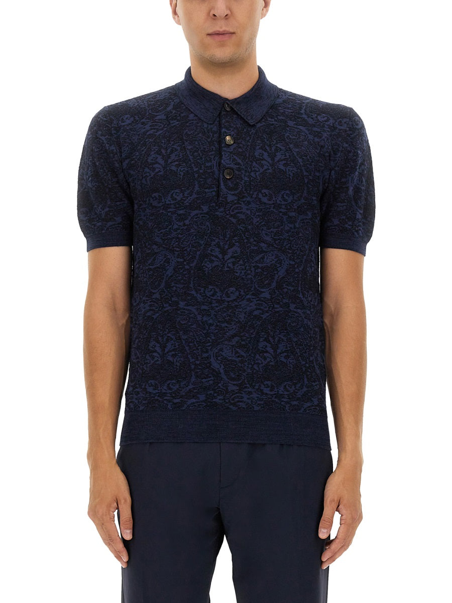 Etro Men Polo Shirt With Pegasus Embroidery ETRO
