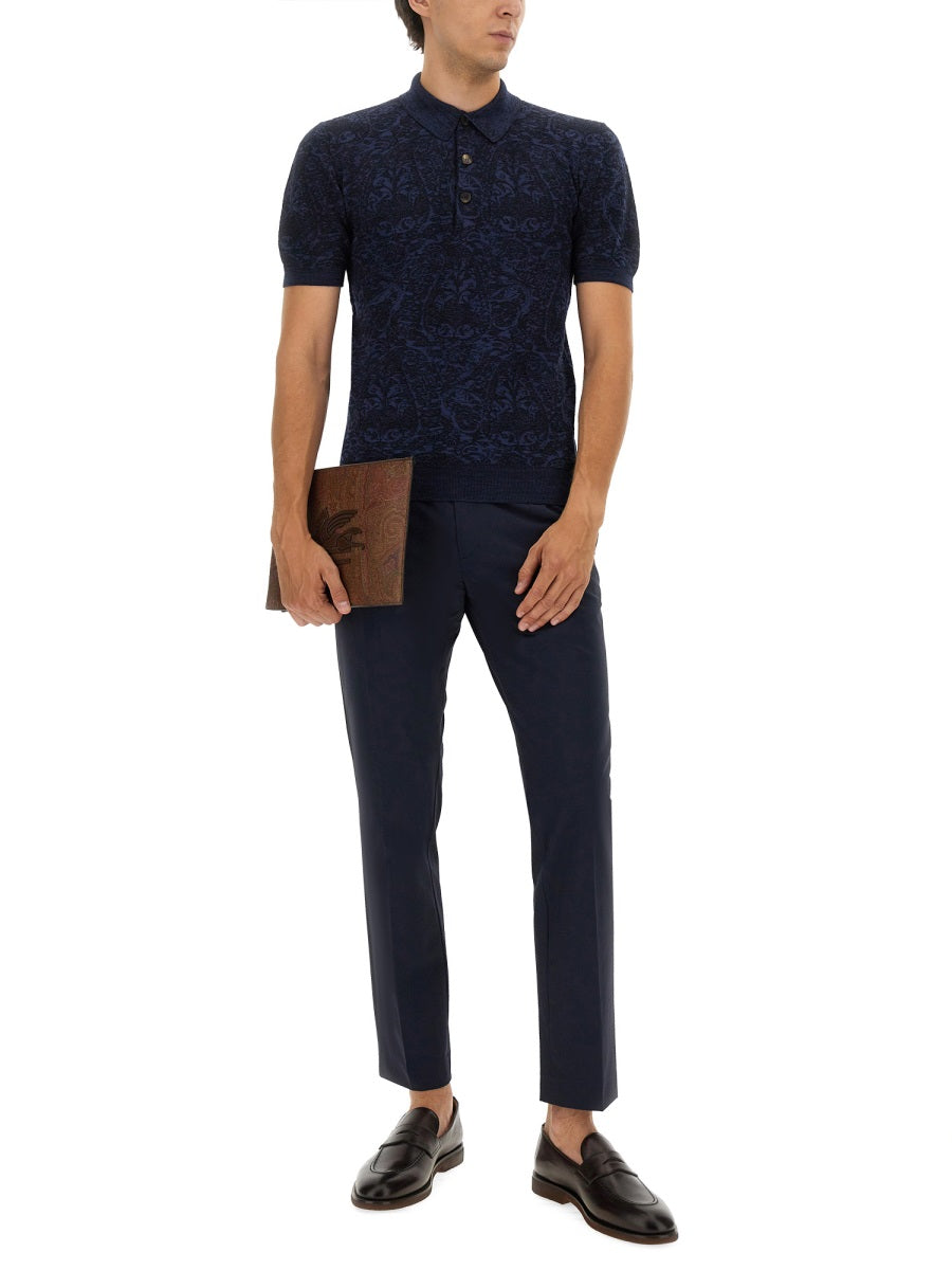 Etro Men Polo Shirt With Pegasus Embroidery ETRO