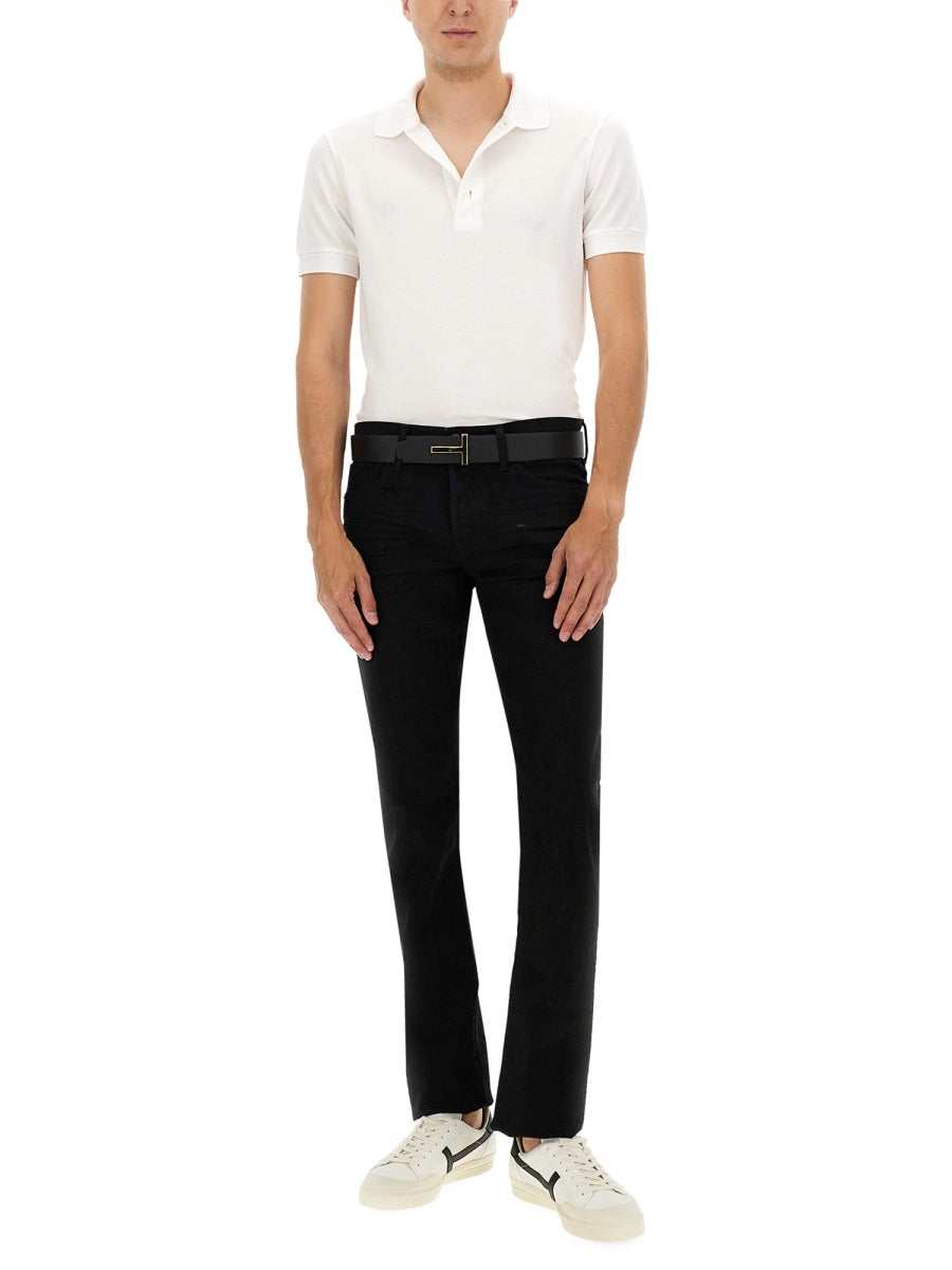 Tom Ford Men Pique Polo. TOM FORD