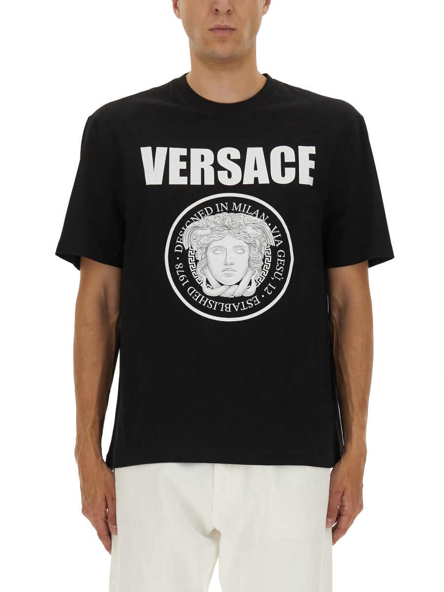 Versace Men T-Shirt With Logo VERSACE