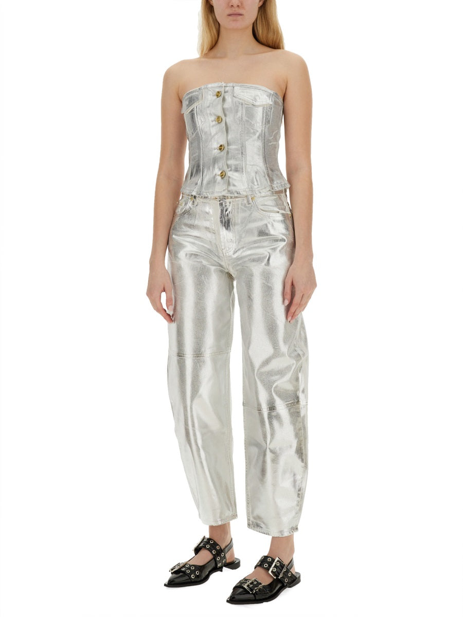 Ganni Women Denim Top GANNI