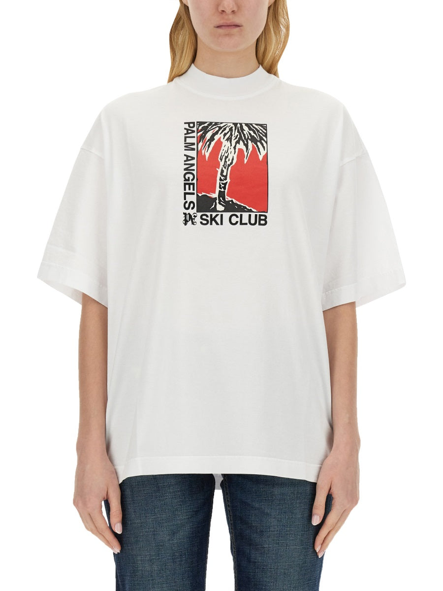 Palm Angels Women Palm Ski Club T-Shirt PALM ANGELS