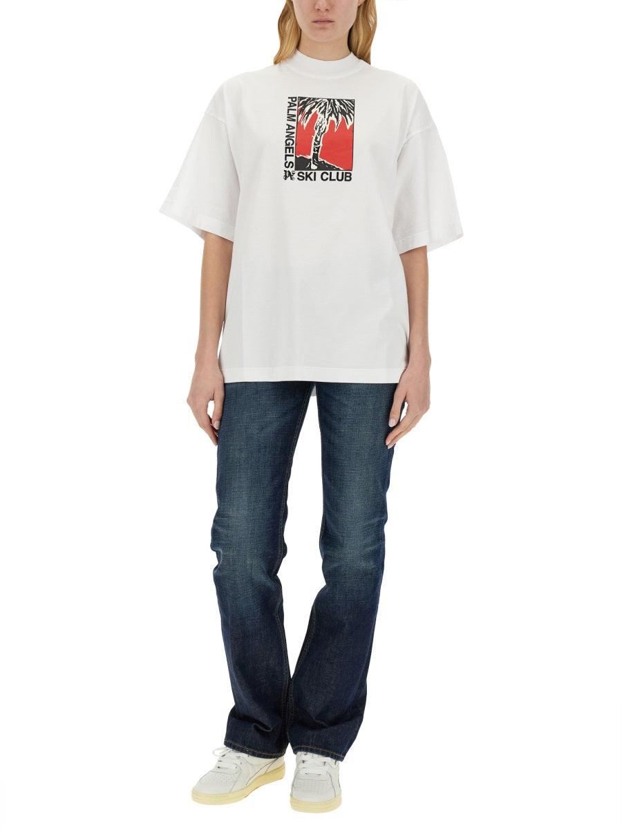 Palm Angels Women Palm Ski Club T-Shirt PALM ANGELS