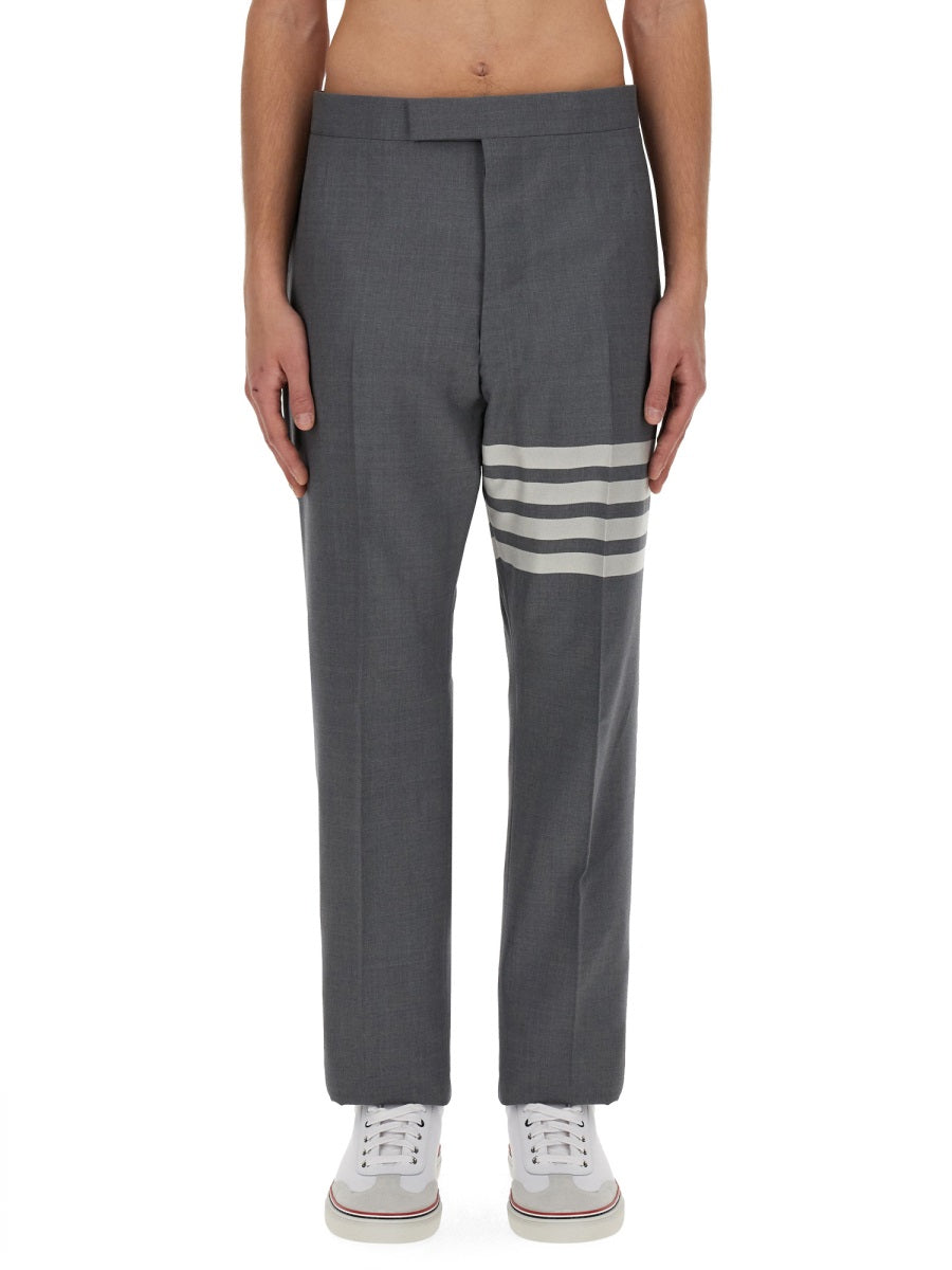 Thom Browne Men Classic Pants With Martingale THOM BROWNE