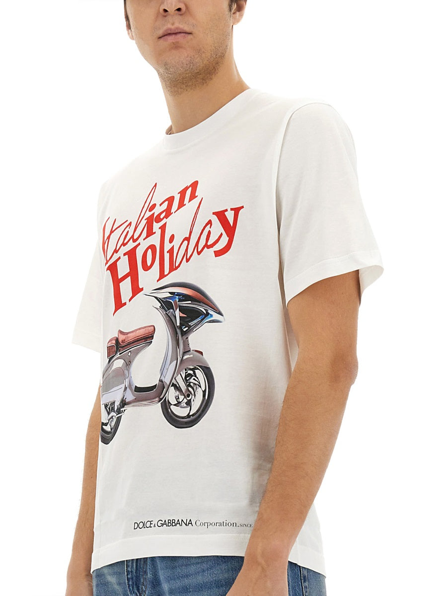 Dolce & Gabbana Men T-Shirt With "Wasp" Print DOLCE & GABBANA